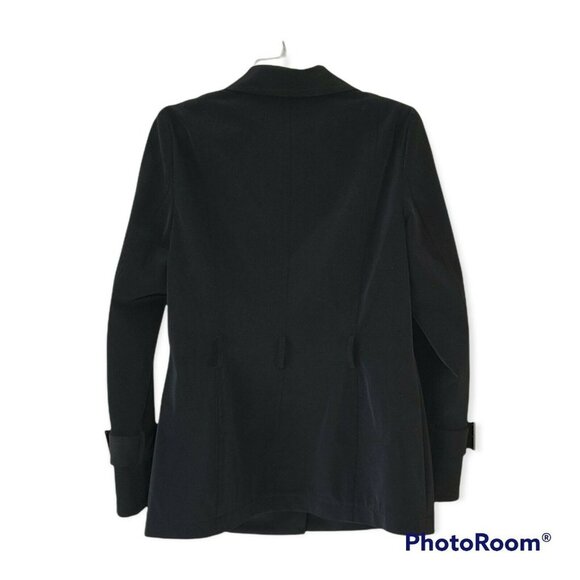 Worth Black Belted Zip Utility Style Jacket Size 12 - Picture 3 of 7